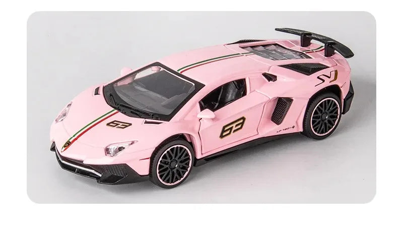 1:32 Lambor LP770-4 LP780-4 Alloy Toy Cars Models Doors Opened Miniature Sports Car Wheel Pull Back Vehicle Kids Collection Fun
