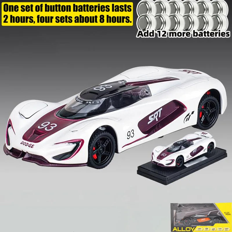 1:32 Dodge Tomahawk SRT V10 Concept Sports Car Alloy Metal Diecast Model Car Collections Hobby Decoration Ornament Birthday Gift
