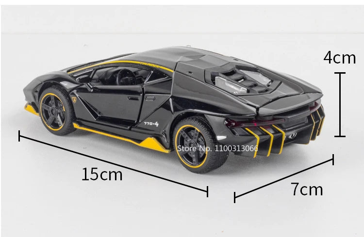 1:32 Lambor LP770-4 LP780-4 Alloy Toy Cars Models Doors Opened Miniature Sports Car Wheel Pull Back Vehicle Kids Collection Fun