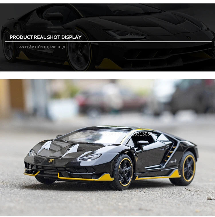 1:32 Lambor LP770-4 LP780-4 Alloy Toy Cars Models Doors Opened Miniature Sports Car Wheel Pull Back Vehicle Kids Collection Fun