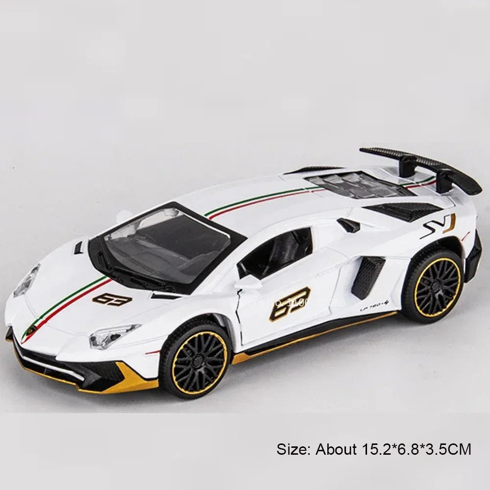 1:32 Lambor LP770-4 LP780-4 Alloy Toy Cars Models Doors Opened Miniature Sports Car Wheel Pull Back Vehicle Kids Collection Fun