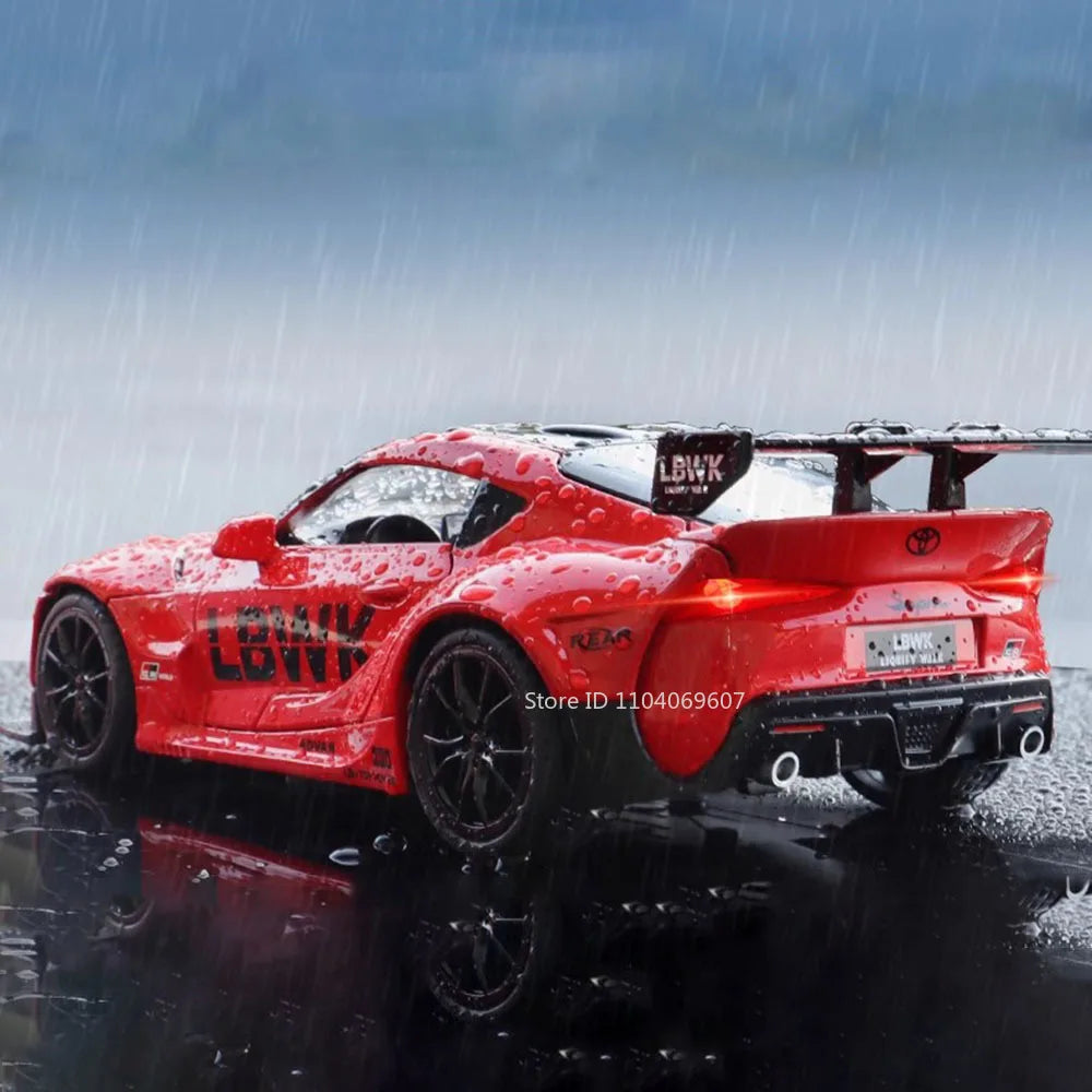1:22 Scale Supra Car Model Toy Alloy Diecast High Simulation Metal Sound Light Racing Cars Models Kids Boys Gifts Collection