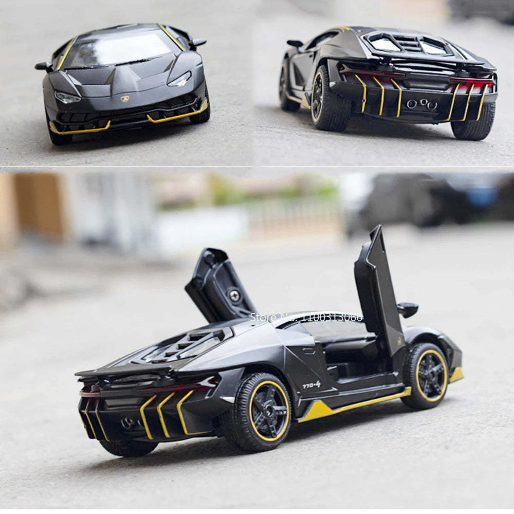 1:32 Lambor LP770-4 LP780-4 Alloy Toy Cars Models Doors Opened Miniature Sports Car Wheel Pull Back Vehicle Kids Collection Fun
