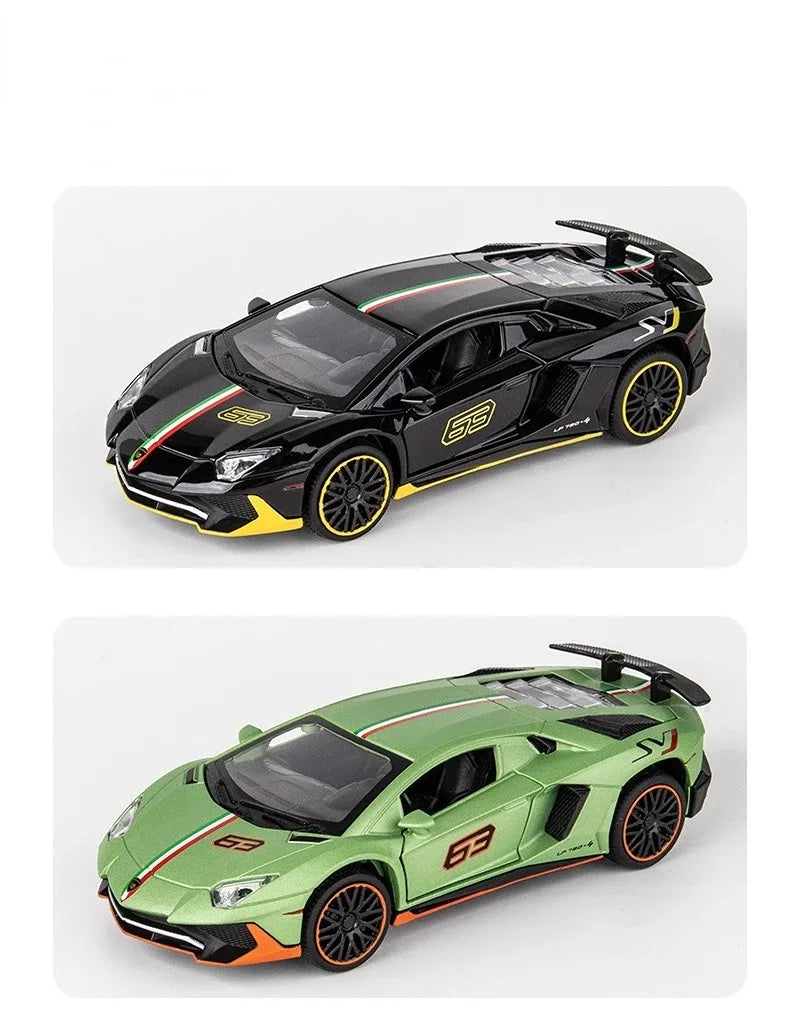 1:32 Lambor LP770-4 LP780-4 Alloy Toy Cars Models Doors Opened Miniature Sports Car Wheel Pull Back Vehicle Kids Collection Fun