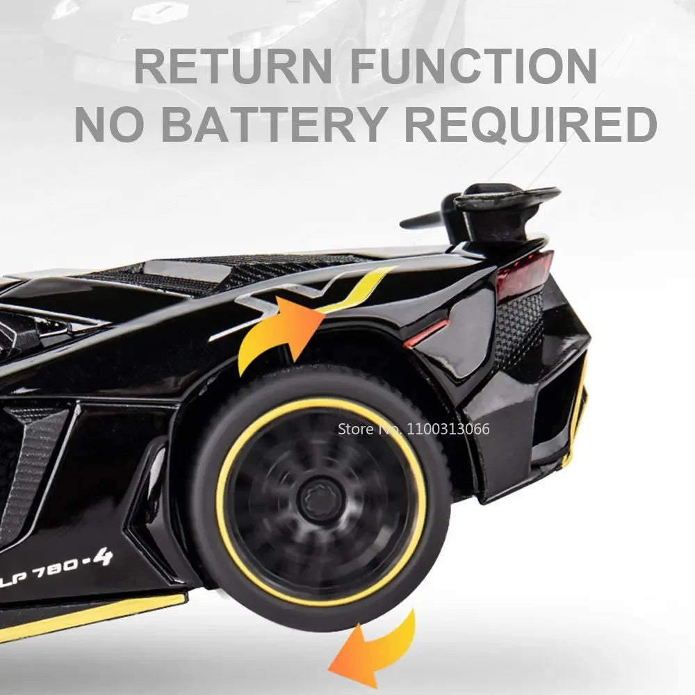 1:32 Lambor LP770-4 LP780-4 Alloy Toy Cars Models Doors Opened Miniature Sports Car Wheel Pull Back Vehicle Kids Collection Fun