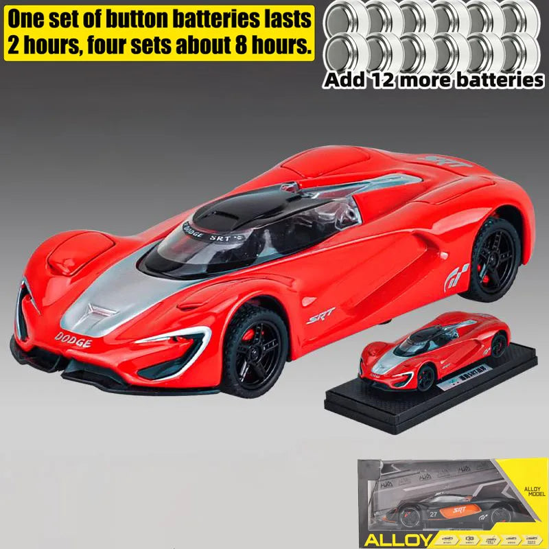 1:32 Dodge Tomahawk SRT V10 Concept Sports Car Alloy Metal Diecast Model Car Collections Hobby Decoration Ornament Birthday Gift