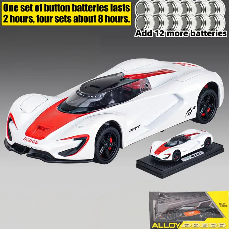 1:32 Dodge Tomahawk SRT V10 Concept Sports Car Alloy Metal Diecast Model Car Collections Hobby Decoration Ornament Birthday Gift